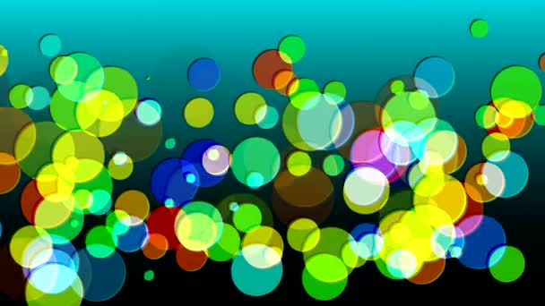 danse de cercles colorés sur l'écran 