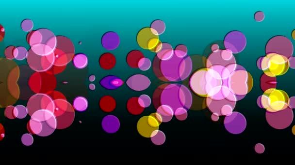 danse de cercles colorés sur l'écran 