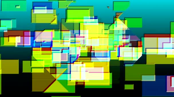 屏幕上彩色矩形的舞蹈 — 图库视频影像