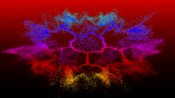 Taniec Wzorców Kolorów Ekranie — Wideo stockowe
