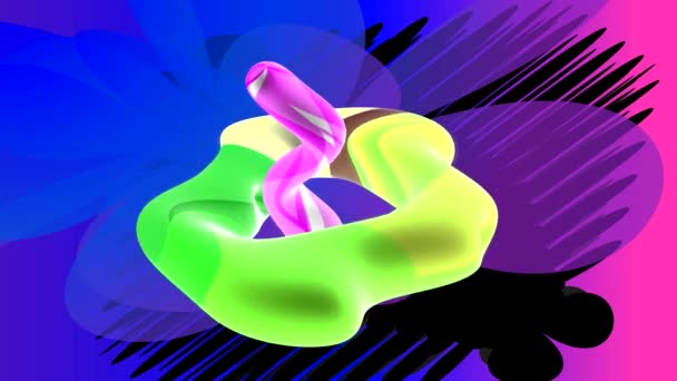 Ekrandaki Renk Kalıplarının Dans — Stok video