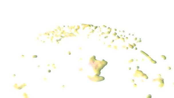 Капли Воды Танцуют Экране — стоковое видео