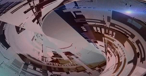 Imaginile Geometrice Ecran Creează Mișcare — Videoclip de stoc