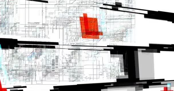 Disegni Processo Muovono Sullo Schermo — Video Stock