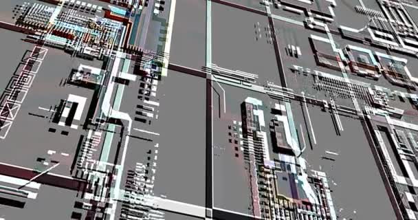 Géométrie colorée se déplace à l'écran 