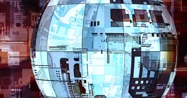 Géométrie colorée se déplace à l'écran 