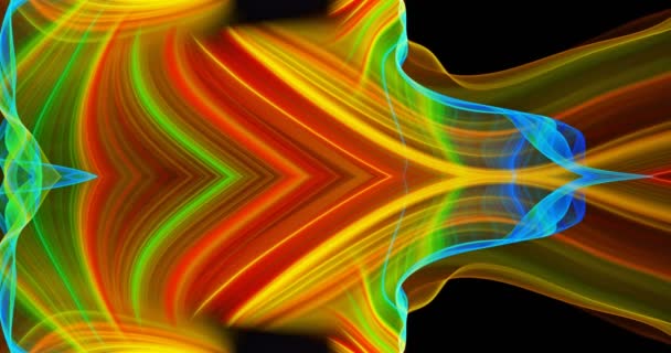 彩色图案产生流体液态波抽象背景运动 — 图库视频影像