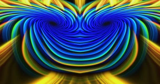 Color Patterns Create Fluid Liquid Waves Abstract Background Motion — Stock Video