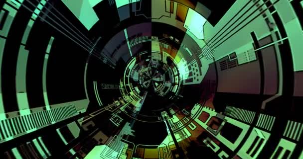 Gekleurde Geometrie Creëert Beweging Het Scherm — Stockvideo