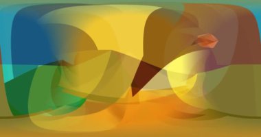 Renkli geometri ekranda hareket yaratır