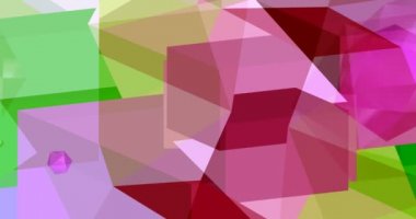 Renkli geometri ekranda hareket yaratır