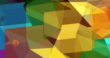 Renkli geometri ekranda hareket yaratır