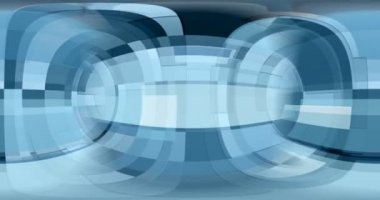 Renkli geometrik desenler ekranda hareket yaratır