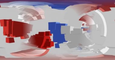 Geometrik 3B şekil çokyüzlü Ekranda hareket oluştur