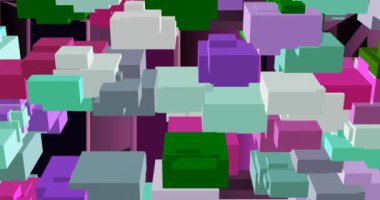 Geometrik 3B şekil çokyüzlü Ekranda hareket oluştur