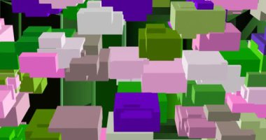 Geometrik 3B şekil çokyüzlü Ekranda hareket oluştur