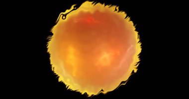 Geometrik şekiller ekranda soyut hareketler oluşturur