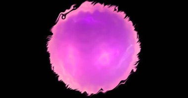 Geometrik şekiller ekranda soyut hareketler oluşturur