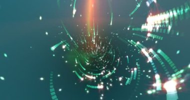 Açık yeşil kıvrımlı çizgiler soyut teknoloji fütüristik hareket arkaplanı