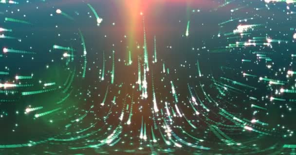 Світло Зелені Пишні Хвилясті Лінії Абстрактні Технології Футуристичний Рух Фону — стокове відео