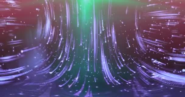 Світло Зелені Пишні Хвилясті Лінії Абстрактні Технології Футуристичний Рух Фону — стокове відео