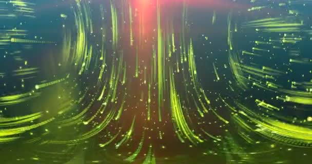 Light Green Curvy Wavy Lines Abstract Technology Futuristic Motion Background — Stock Video