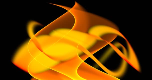 Значок Вогню Полум Анімує Чорному Тлі — стокове відео