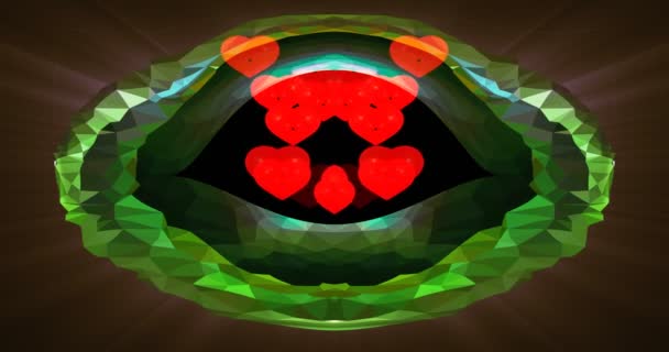 Emerald Decorating Precious Stones Icon Animation — Stock Video