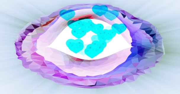 宝石のアイコンアニメーションを飾るエメラルド — ストック動画