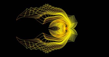 çizgilerden kablo çerçeve şekilleri soyut bir hareket oluşturur