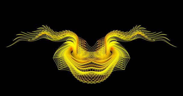 Formas Armação Partir Linhas Criar Movimento Abstrato — Vídeo de Stock