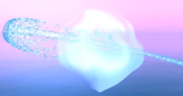 动画3D改变液滴的形状 — 图库视频影像