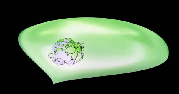 Animation Die Form Eines Flüssigkeitstropfens Verändern — Stockvideo