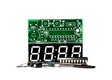 Set of electronic components clipart