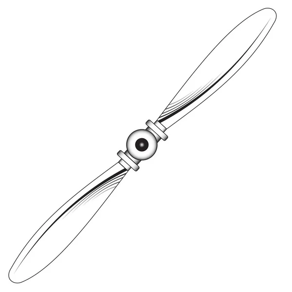 Propeller met twee messen — Stockvector