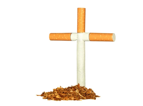 Sepultura simbólica do tabaco — Fotografia de Stock