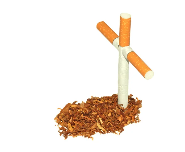 Tumba simbólica del tabaco — Foto de Stock