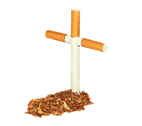 Tumba simbólica del tabaco — Foto de Stock