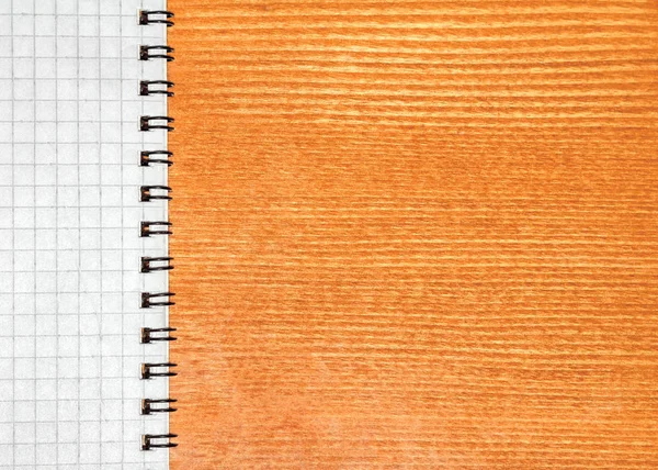 Το σημειωματάριο σε φόντο ξύλινη — Φωτογραφία Αρχείου