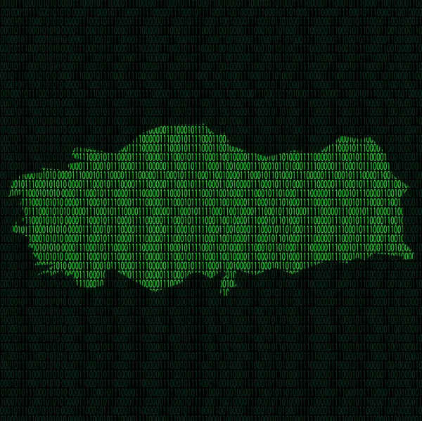 Silhouet van Turkije van binaire cijfers — Stockfoto