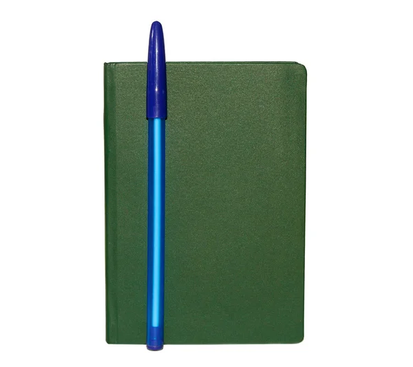 Blocco note e penna — Foto Stock