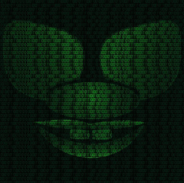 Masque du grotesque cyber clown — Image vectorielle