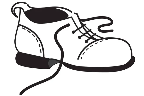 Umriss des einen Schuhs — Stockvektor