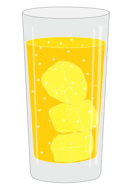 Bicchiere con una bevanda — Vettoriale Stock