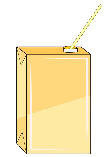 Caja con jugo — Vector de stock