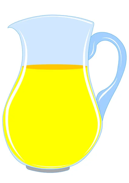 Pitcher with drink — Stock Vector