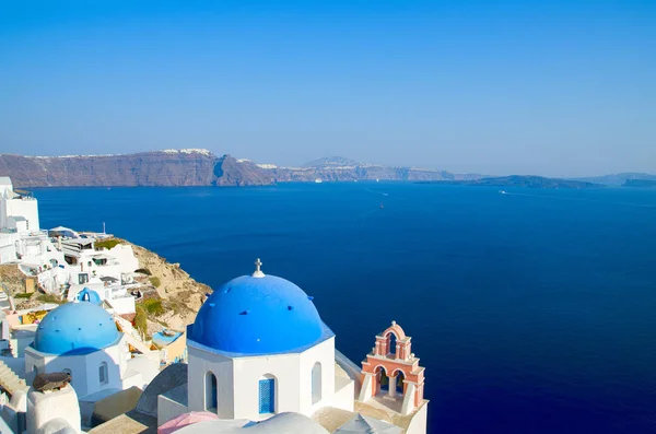 Oia Santorini Adası'nın arka plan