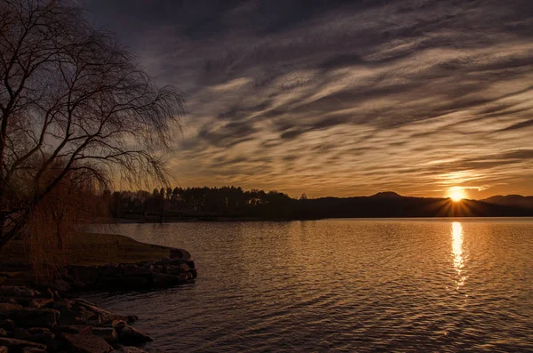 lake maggiore on Sunset