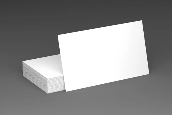 Визитные карточки чистый макет - шаблон, 3D иллюстрация — стоковое фото