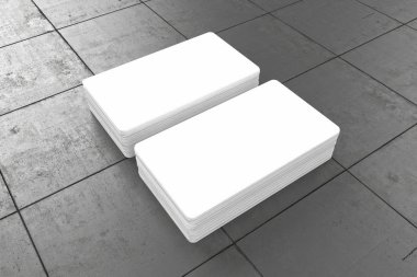Kartvizit boş mockup, 3d çizim